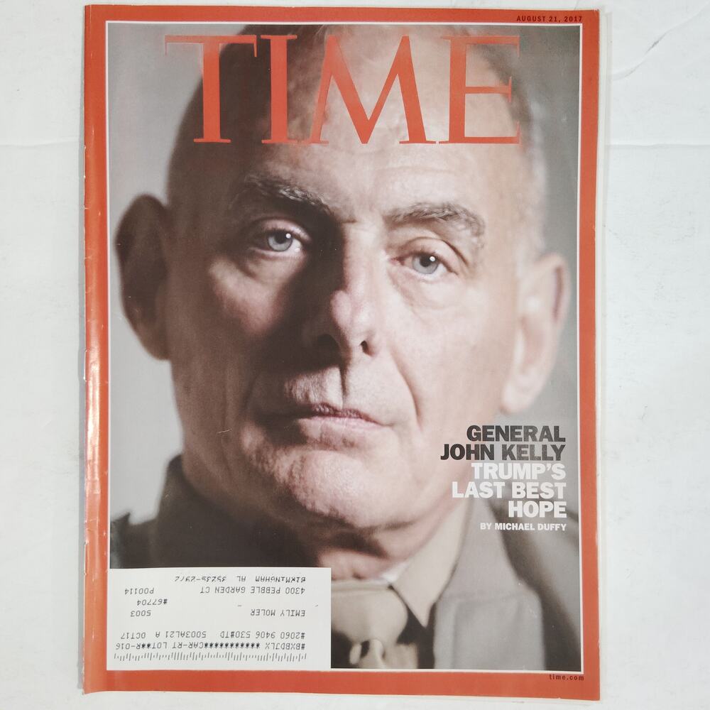 Time Mag Aug 21 2017 General John Kelly Trump's Hope, Elvis Presley 40 Yrs Later